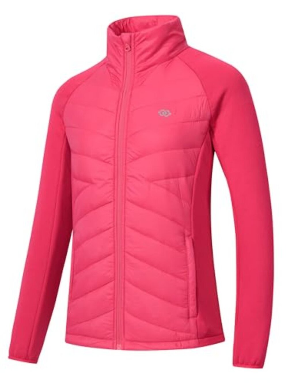 Women's Insulated Hybrid Hiking Jacket Fleece Lined Full Zip Thermal Coat